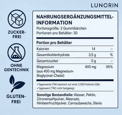 Lunorin Magnesium-Bisglycinat Gummies