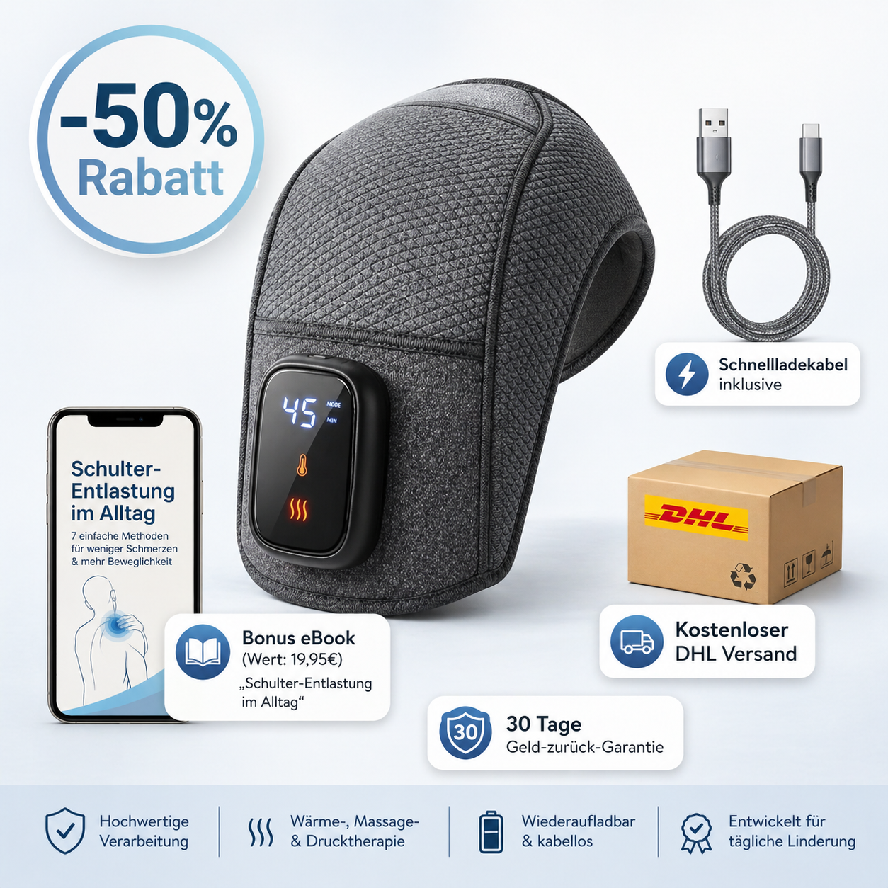ReliefWrap 3-in-1-Schultermassagegerät