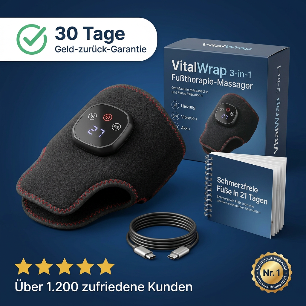 VitalWrap™ 3-in-1 Fußtherapie-Massager | gegen Schwellungen & Fersenschmerzen